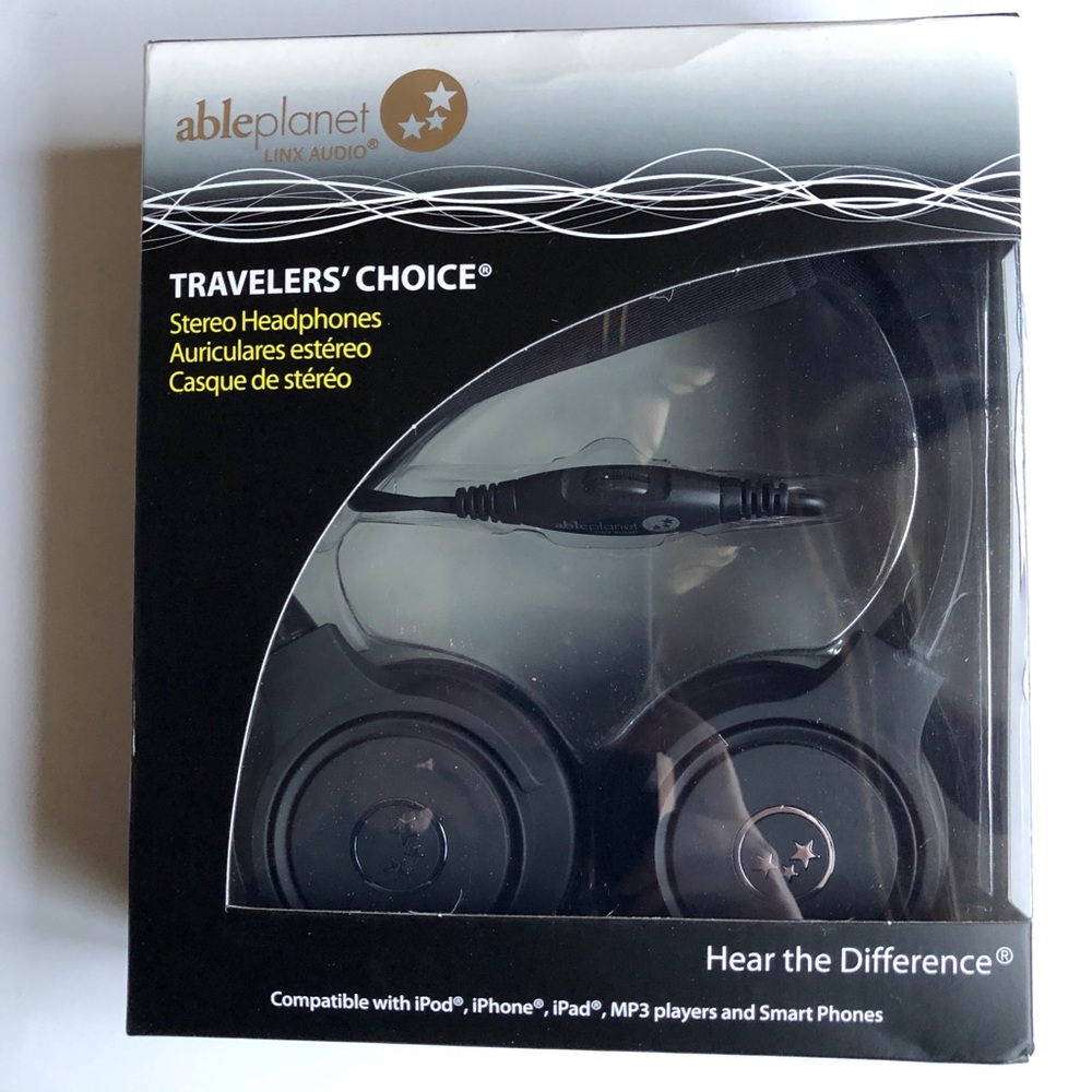 NEW Linx Headphones Travelers Choice w/ Carrying Pouch w/ Linx Audio Technology